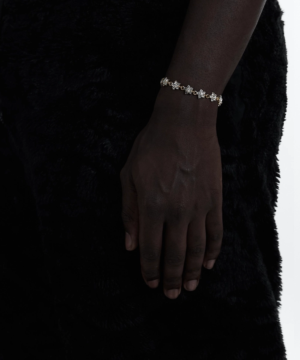 Flower Tennis Bracelet (crystal)