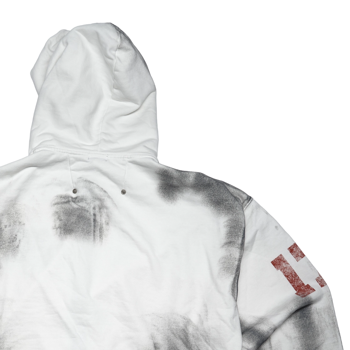 DIRTY FALLING ANGEL ZIP-UP HOODIE - DIRTY WHITE : PACOSPLY