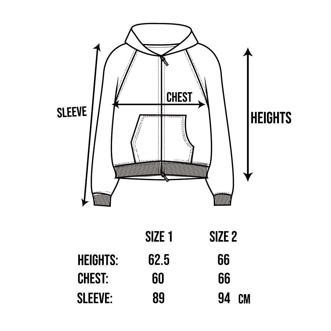 DOLLY DIRTY ZIP UP HOODIE - DIRTY WHITE : PACOSPLY
