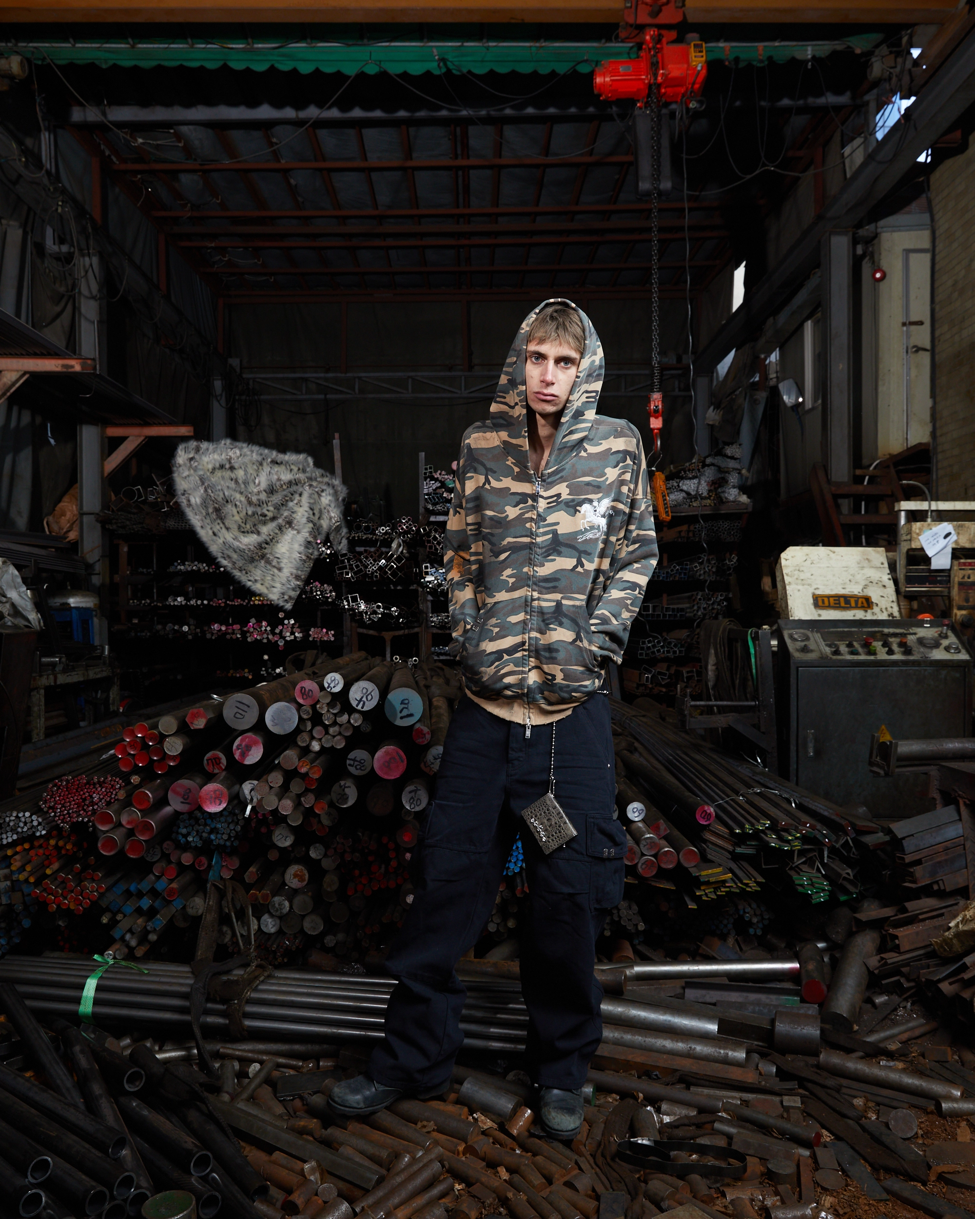 DIRTY FALLING ANGEL ZIP-UP HOODIE - DIRTY CAMO : PACOSPLY