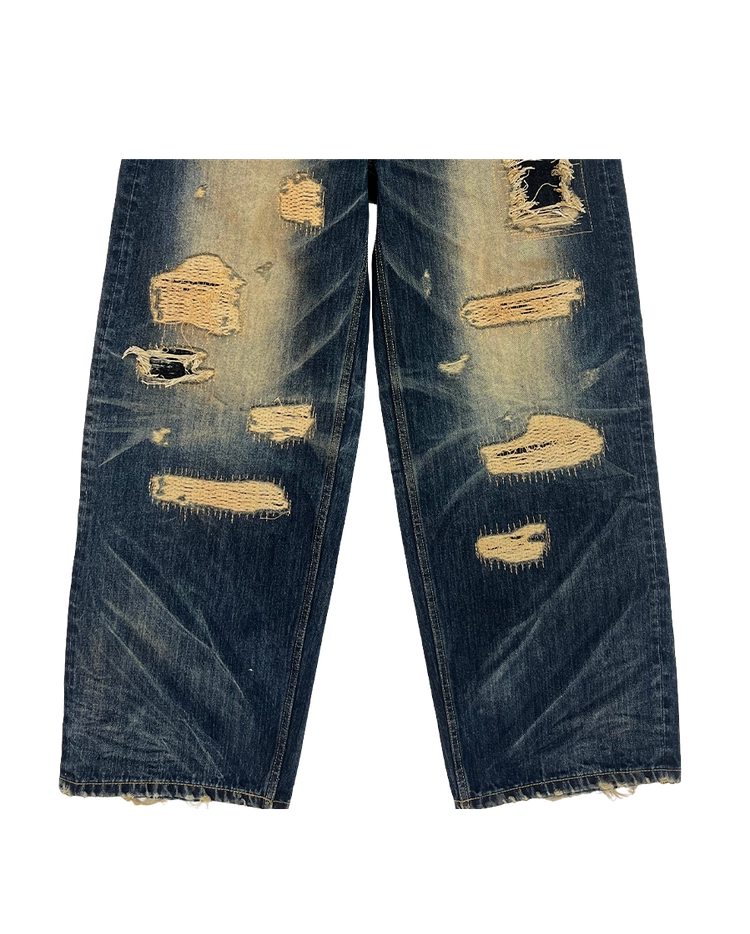 SICK BOY DENIM PANTS - NAVY : PACOSPLY