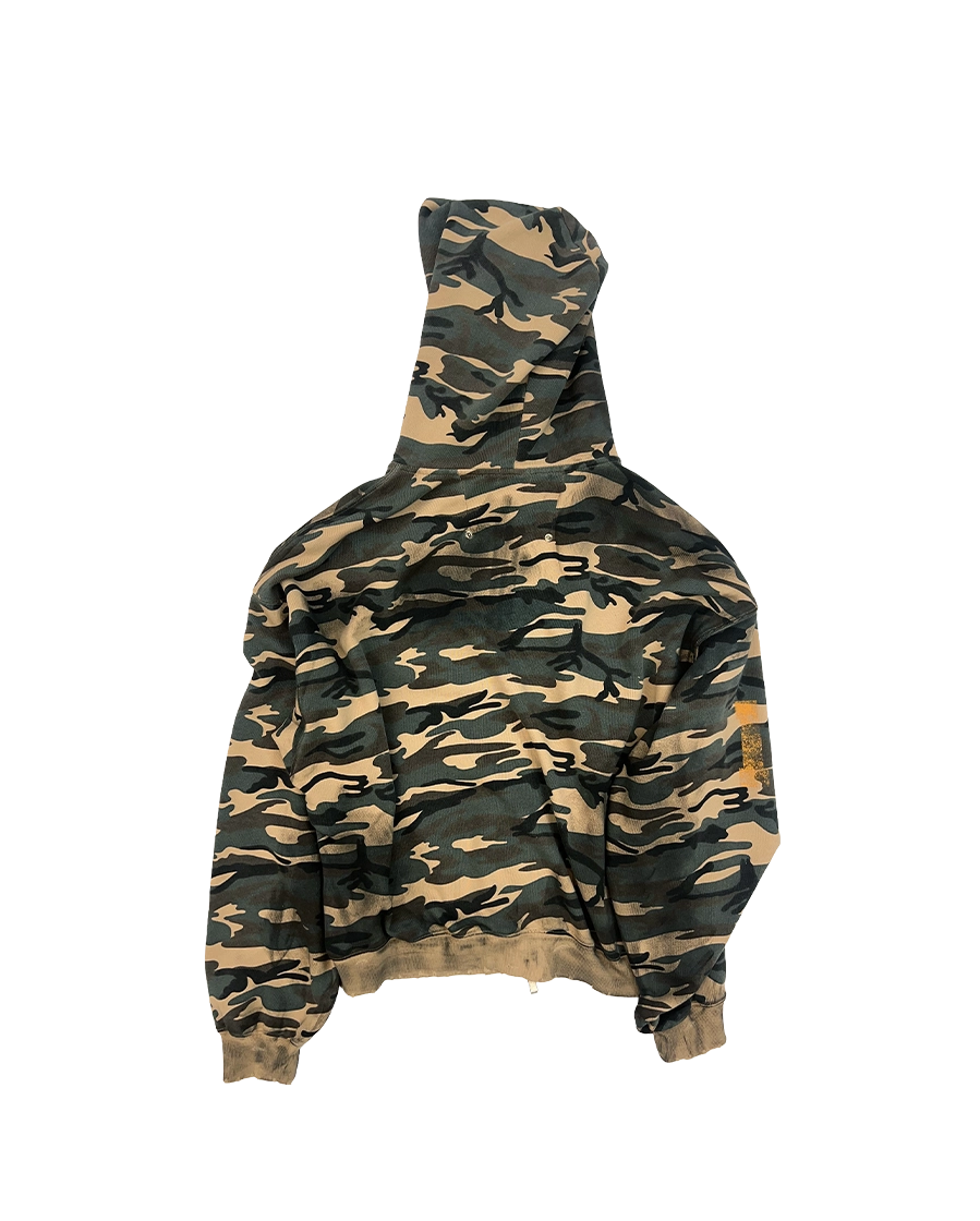 DIRTY FALLING ANGEL ZIP-UP HOODIE - DIRTY CAMO : PACOSPLY