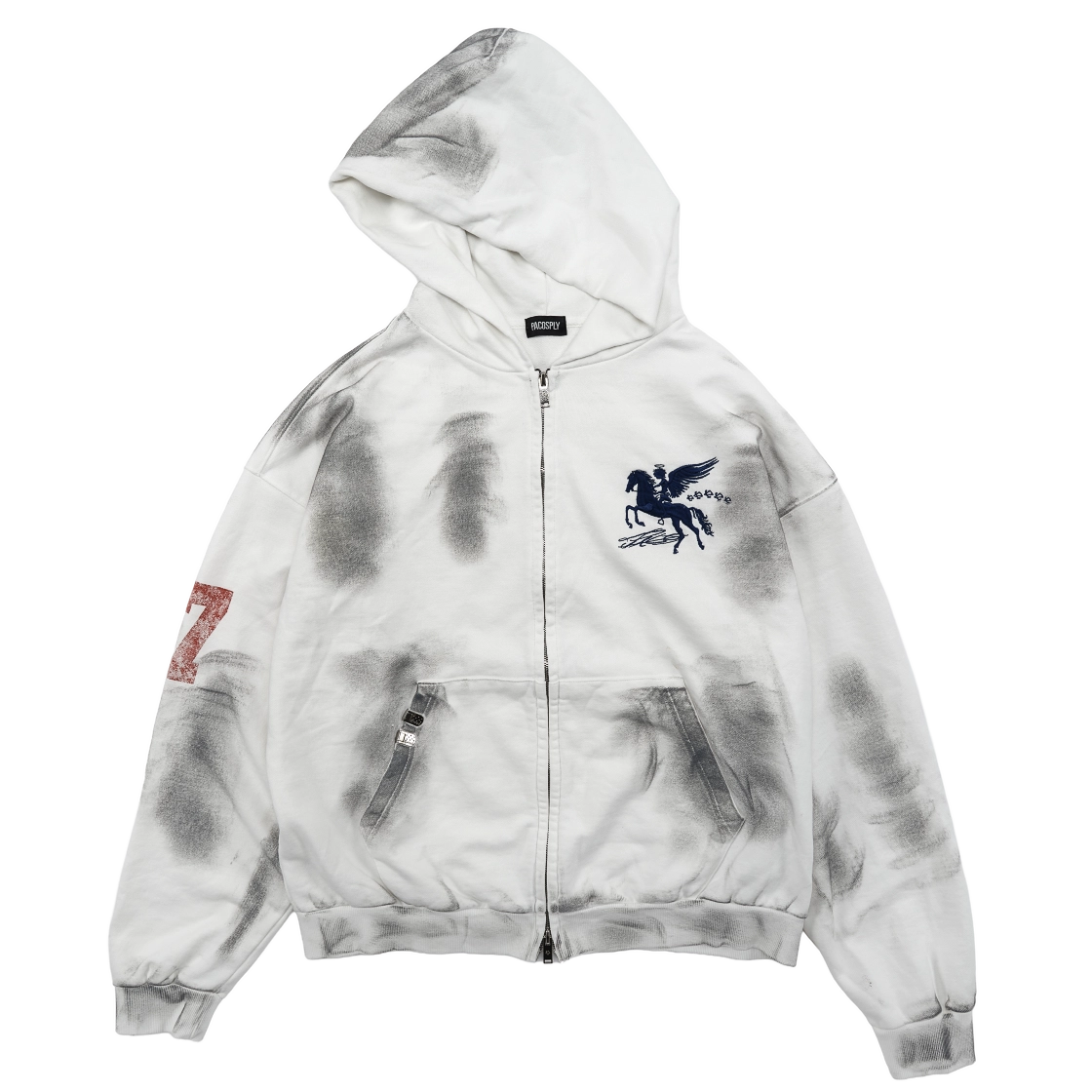 トップス PACO SPLY DIRTY FALLING ANGEL HOODIE DIRTY FALLING ANGEL ZIP-UP HOODIE - DIRTY WHITE : PACOSPLY