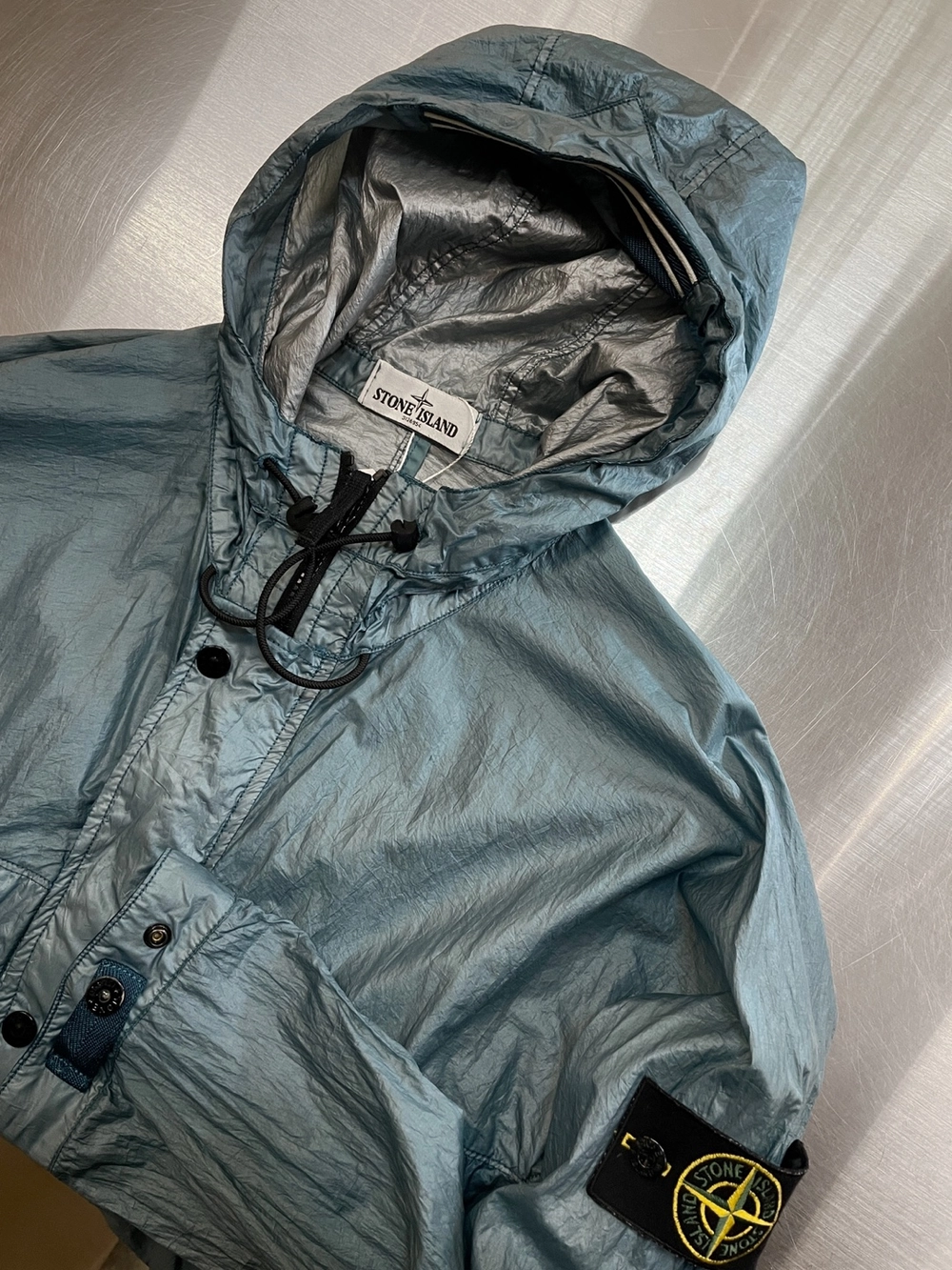 Stone  12SS ストーンアイランドLAMY アイスブルー L] Stone Island 12ss Lamy Nylon Jacket : EDDYBRO HOUSE