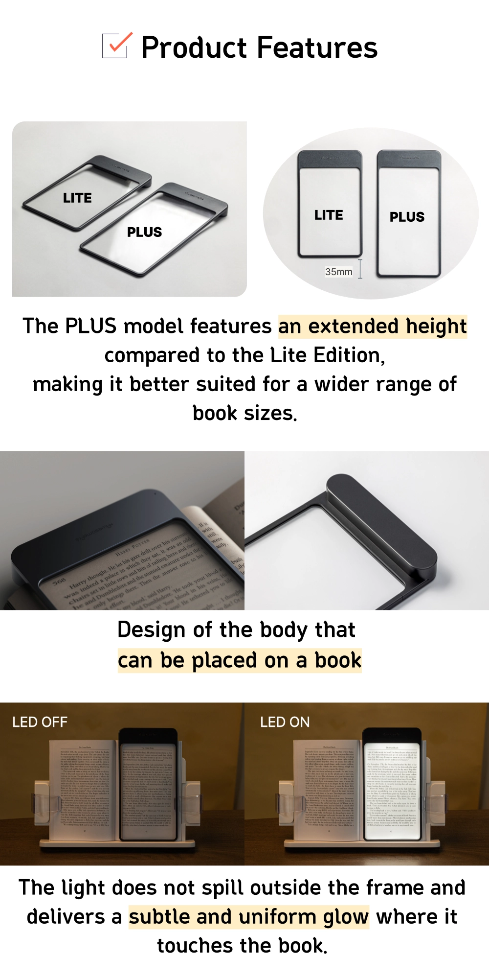 Book light AwesomePré LITE EDITION PLUS : MEMSLUX