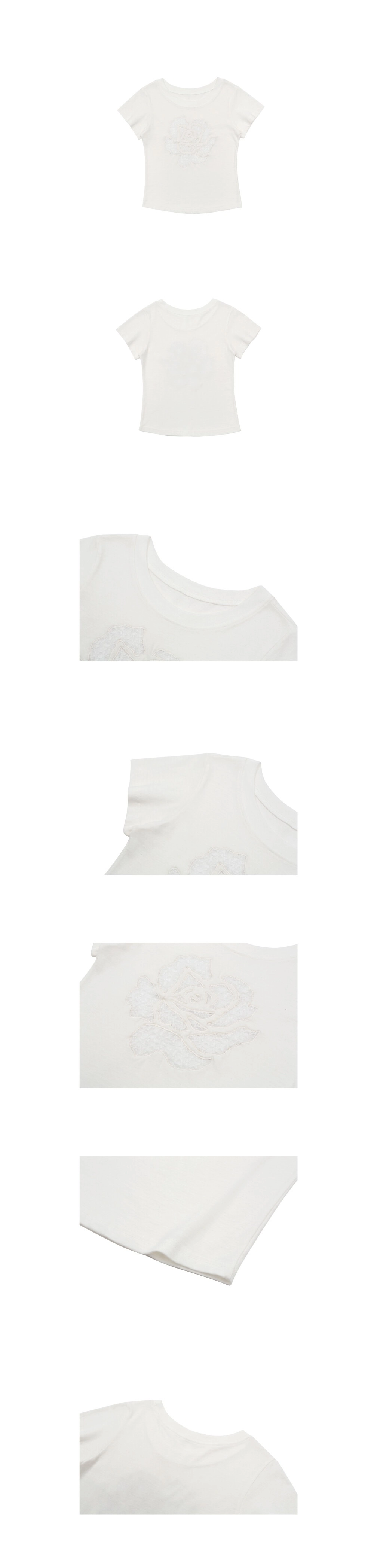 ROSE APPLIQUE T (IVORY) : ASURA