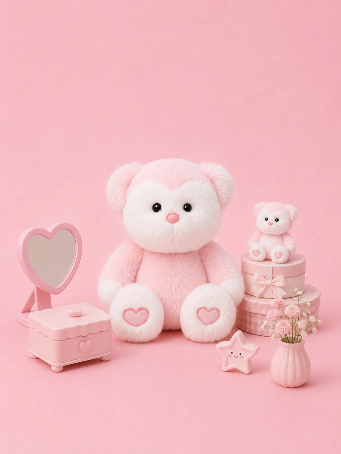Pink Bunny Mongmo (S) : cherop mongmo