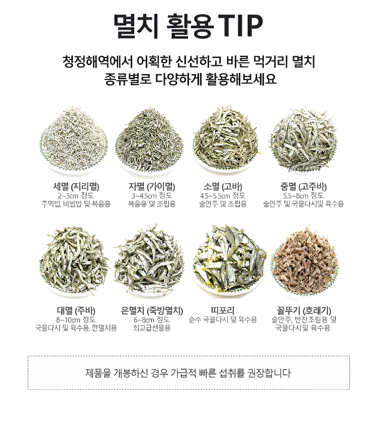 [동해상회] 정치망 남해안 고노리멸치(대멸) 상품 1.5kg
