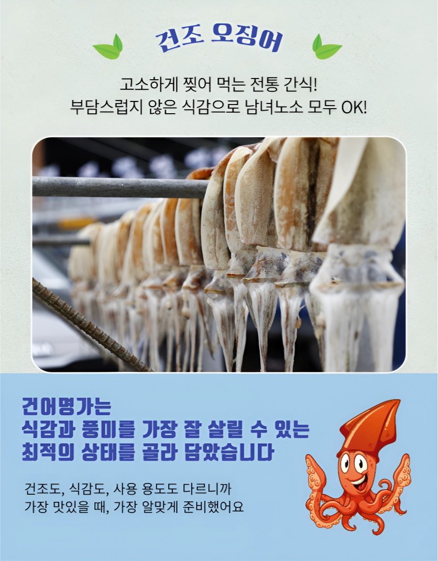 [마산어시장 동해상회] 건조 오징어 5미/ 10미 (사이즈: 소/ 중/ 대/ 특대)
