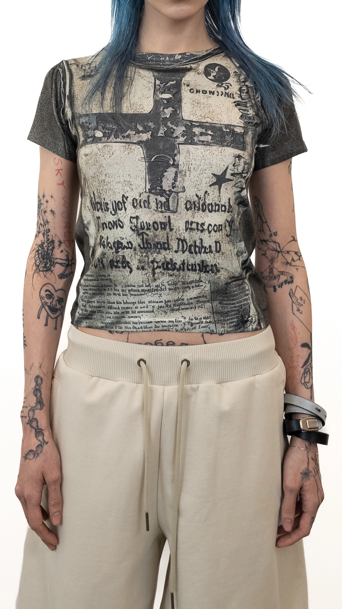 Tシャツ・カットソー [DOGMA EHKS] TROMPE L'OEIL RUGGED CROP SHORT SLEEVE TROMPE L'OEIL RUGGED CROP SHORT SLEEVE KHAKI : DOGMA EHKS
