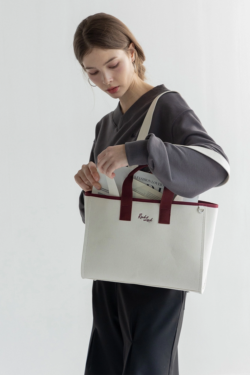 Sandel Canvas Carryall Bag _ burgundy