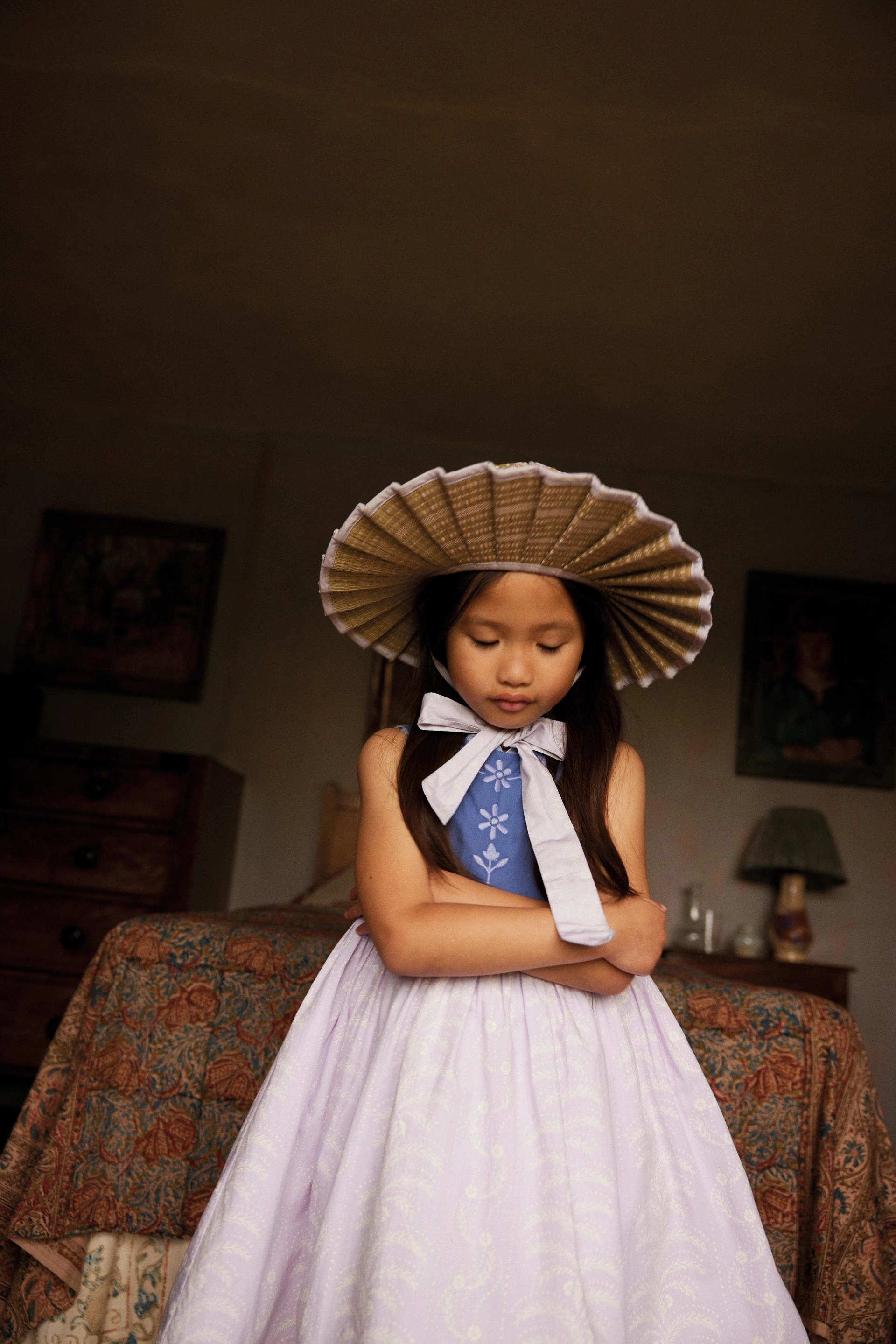아폴리나 키즈 26SS_ Theodora Short Set - Blue-lilac☆3-5, 7-9Y 