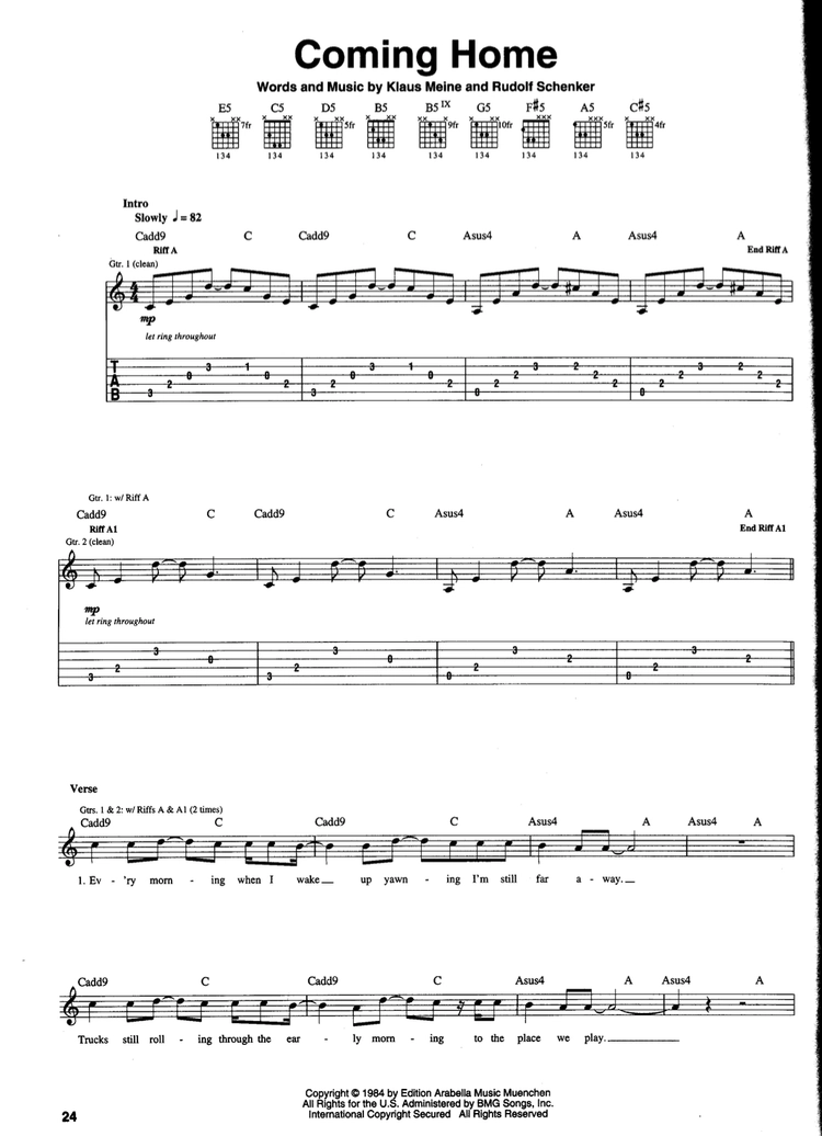スコーピオンズ』ベスト曲集（ギターTAB版） : 知識の宝島 DDN 電子書籍
