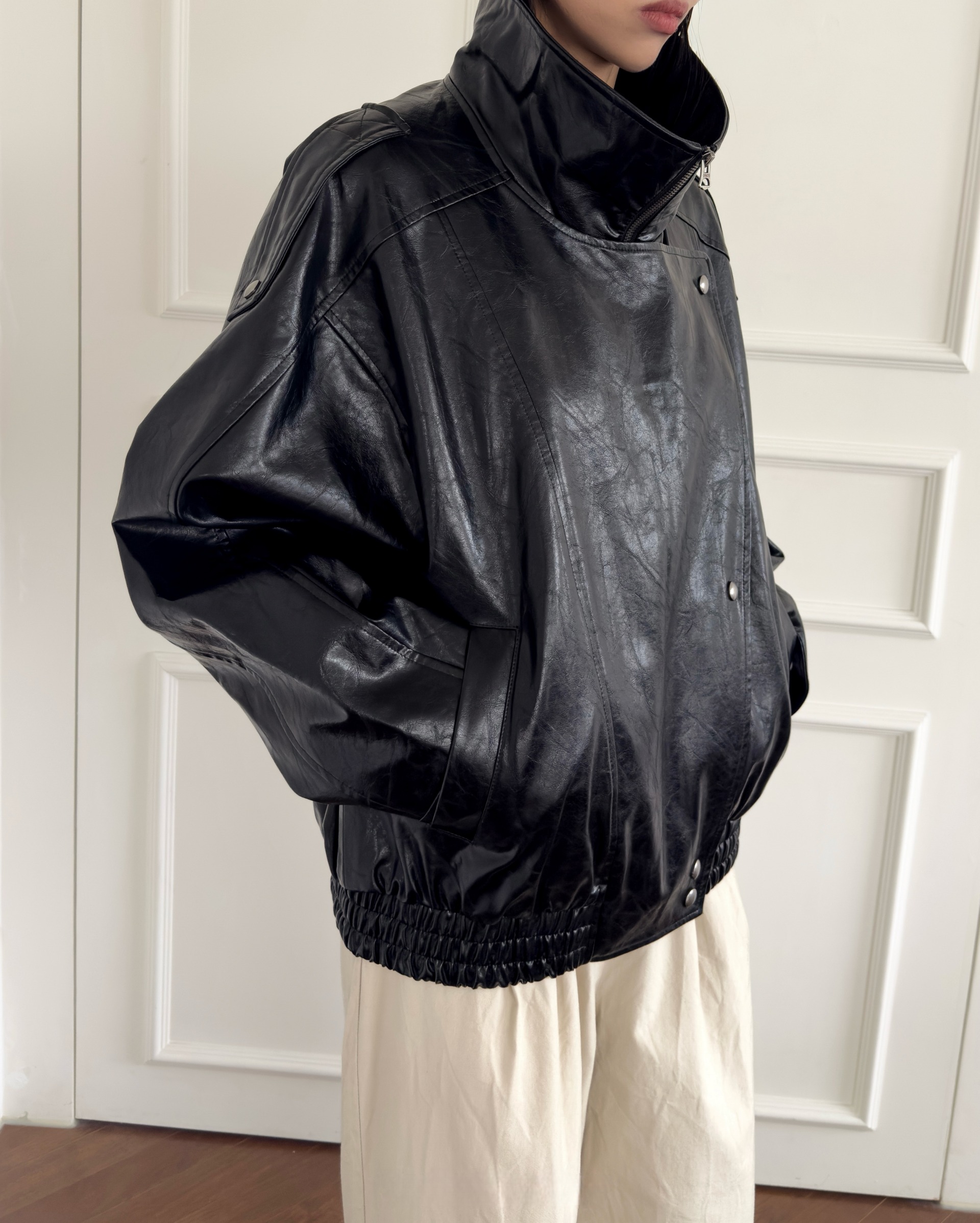 毛领复古夹克 / Fur Collar Blouson Jacket