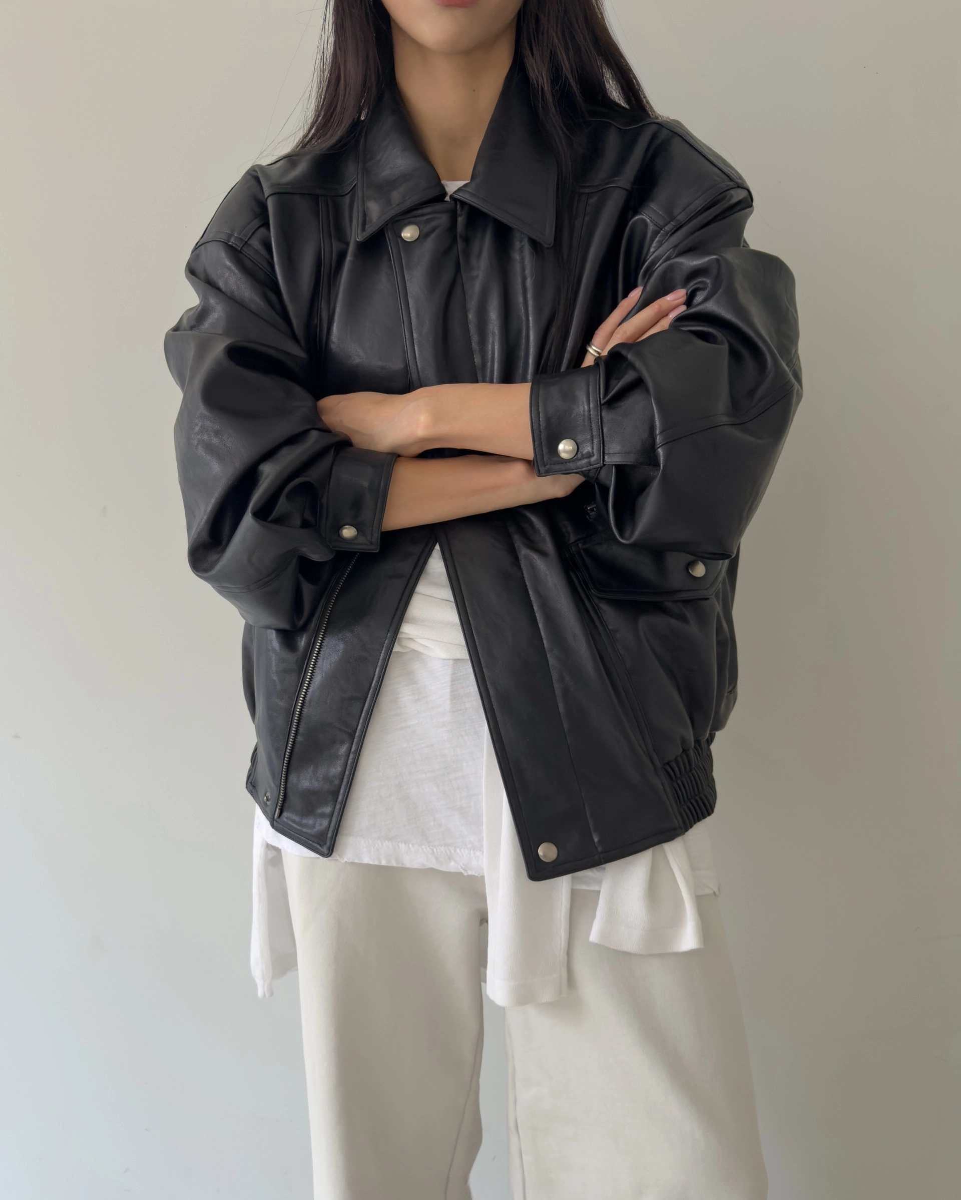 廓形飞行夹克 / Overfit Bomber Jacket
