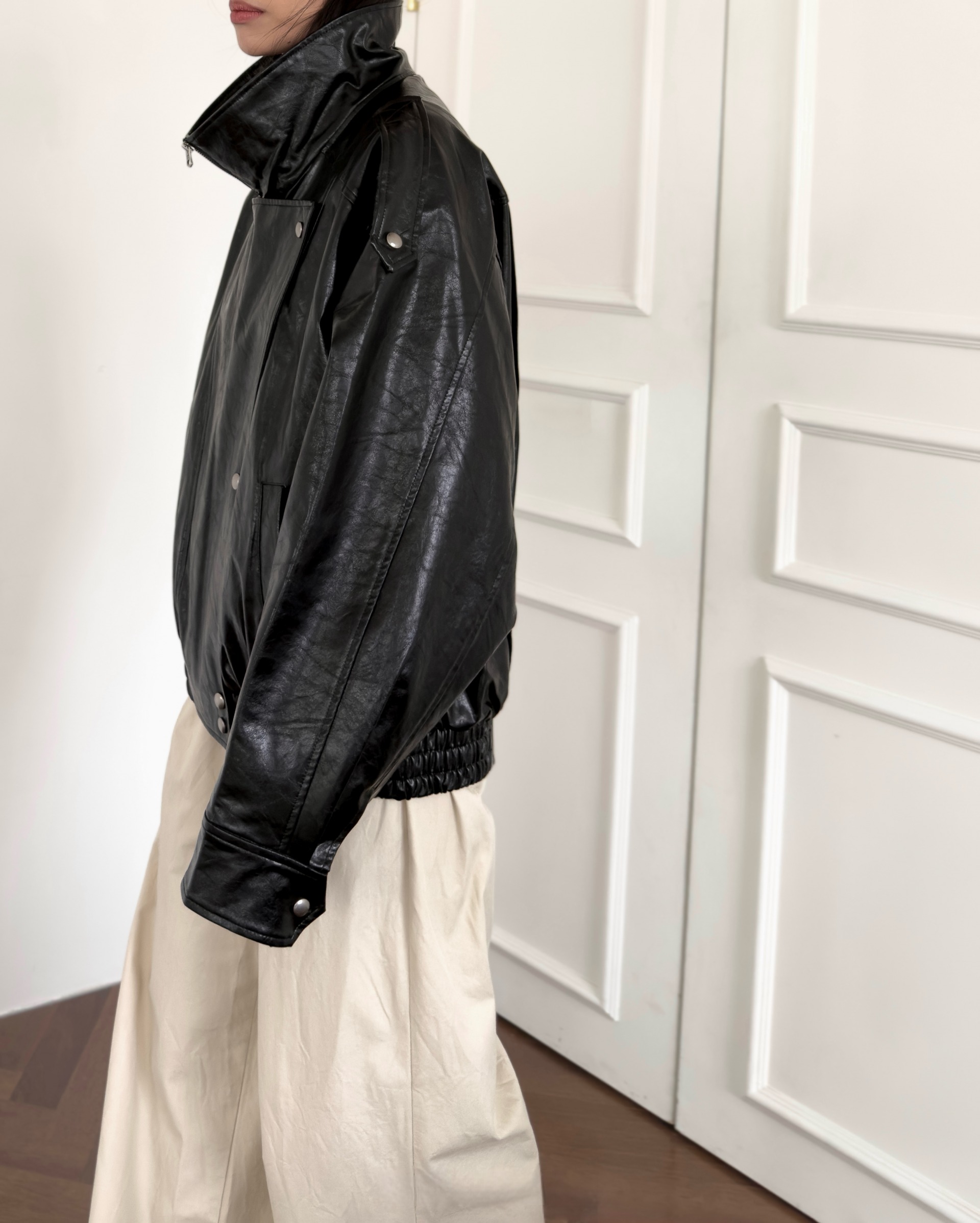 毛领复古夹克 / Fur Collar Blouson Jacket