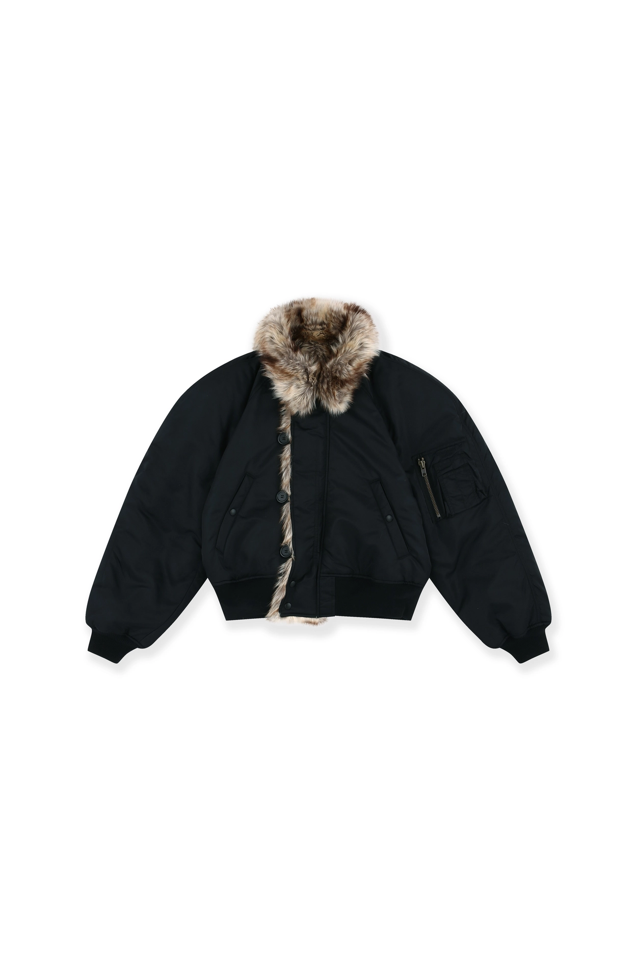 ジャケット・アウター protocol index FUR HOODEDJACKET DETACHABLE FUR HOODED WORK JACKET - BLACK : protocol-index