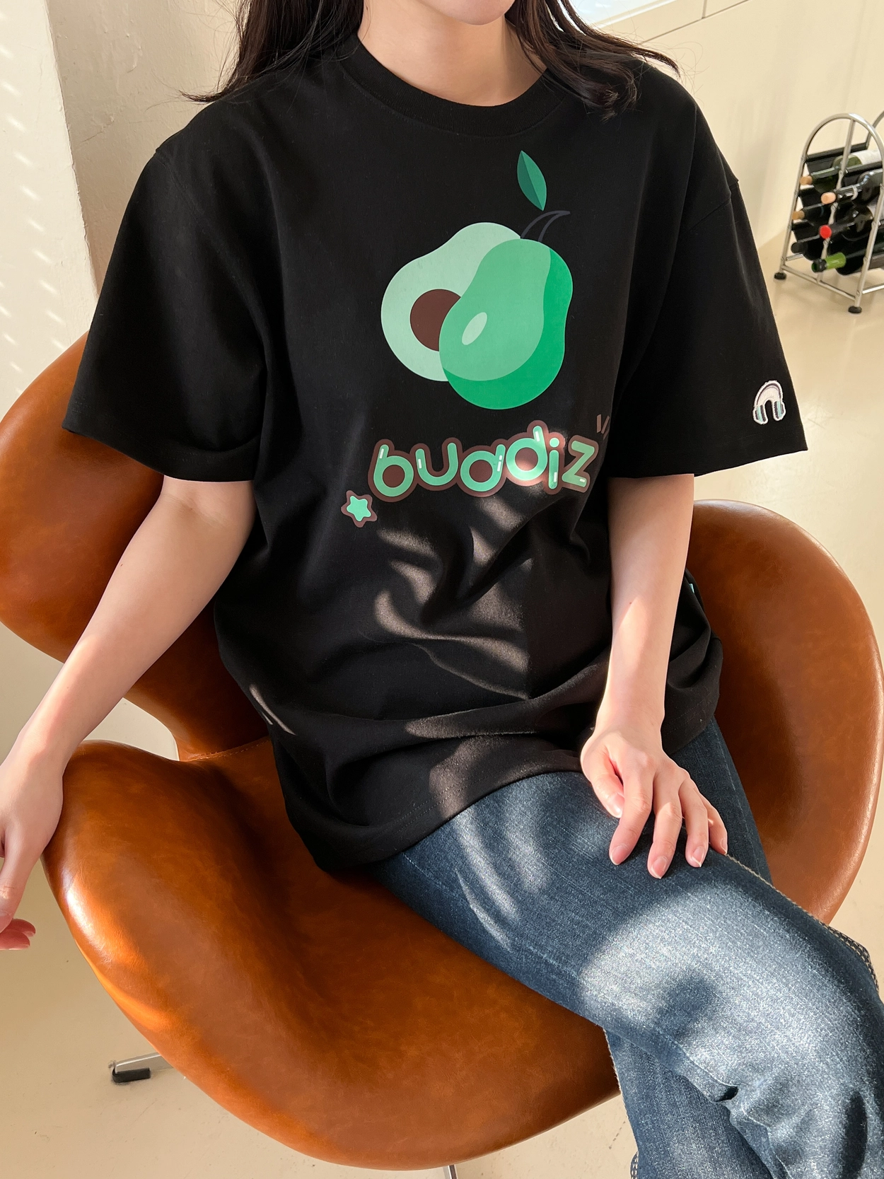 버디즈 아보카도디자인 반팔티셔츠 루즈핏 여성반팔티