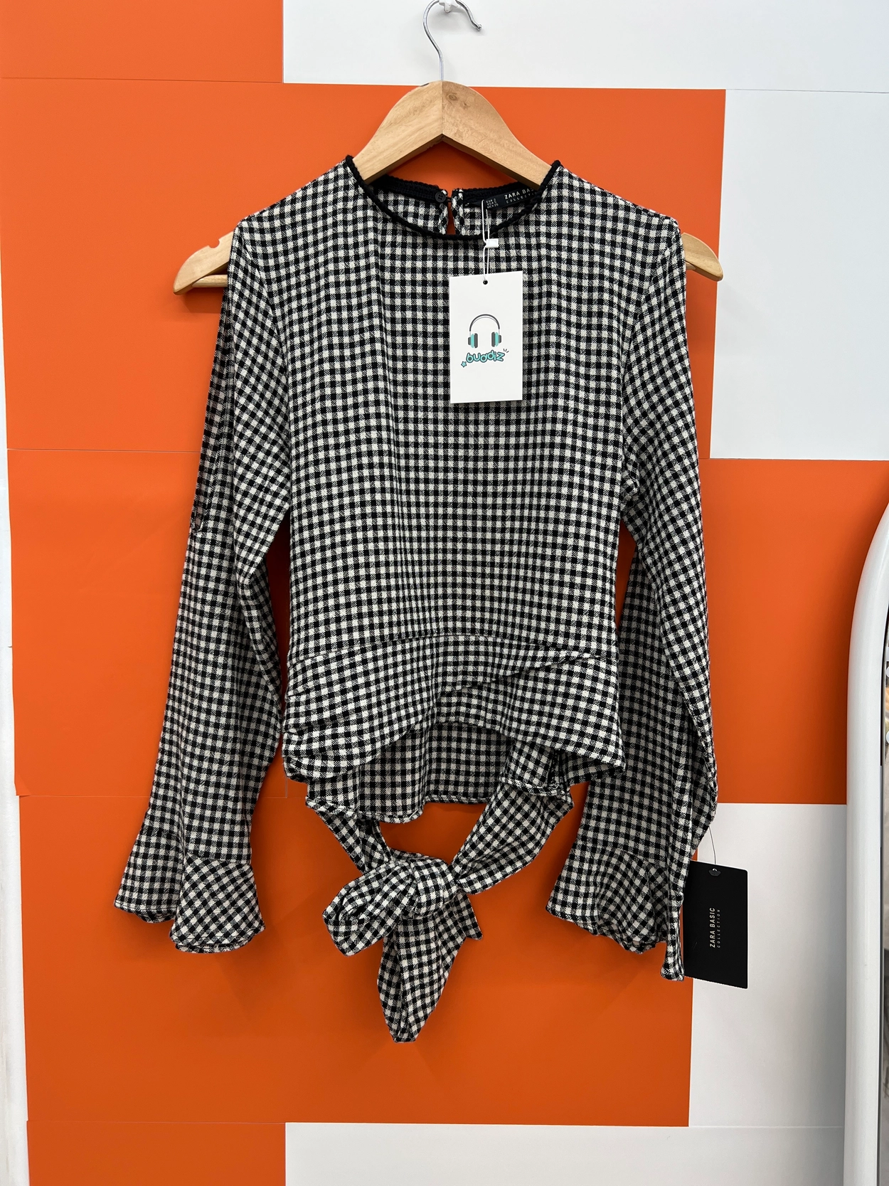 버디즈 빈티지 ZARA 자라 코튼 폴리에스터 블라우스 S (새상품)