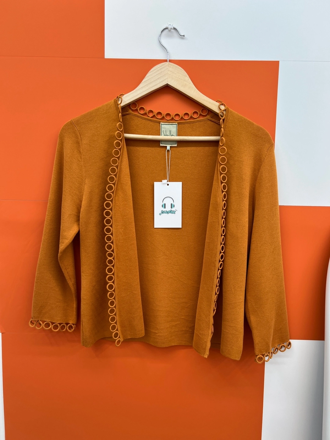 버디즈 빈티지 Sybilla 코튼 100% 가디건 L