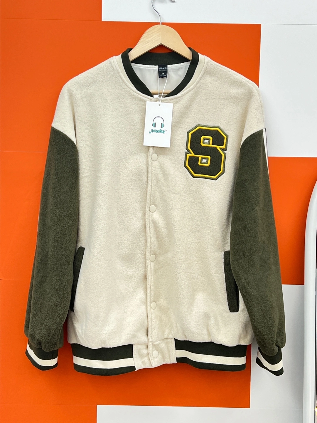 버디즈 빈티지 DAZY 폴리에스터 바시티 자켓 F