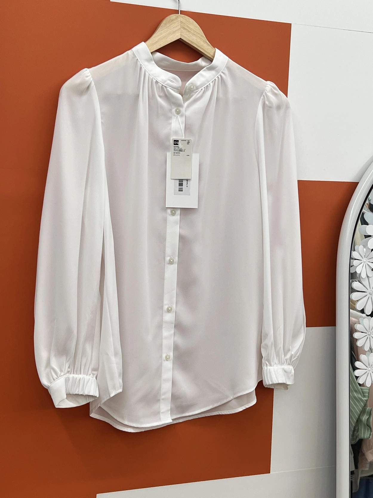 버디즈 빈티지 새상품 GU 논카라 블라우스 M