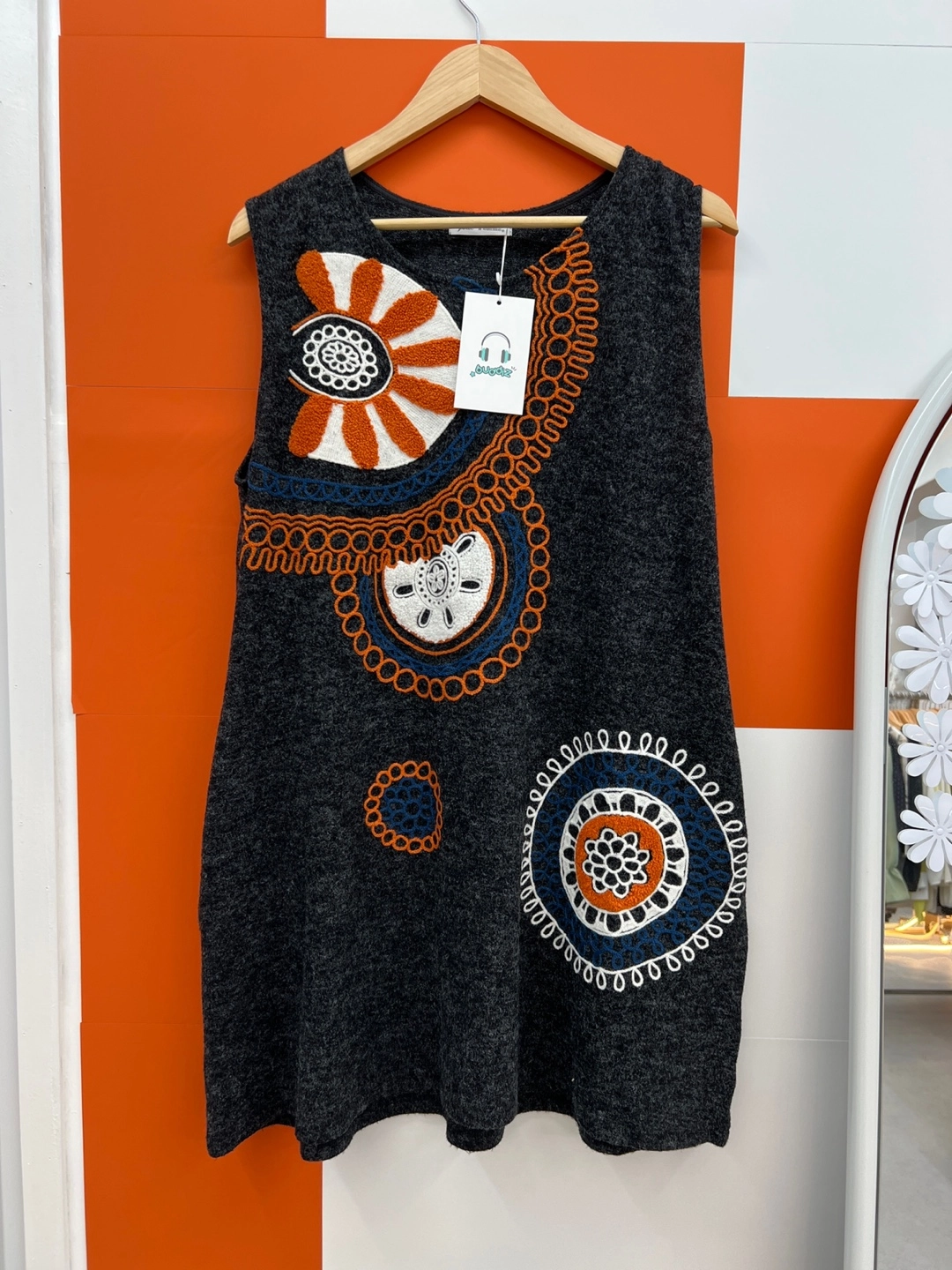 버디즈 빈티지 Jolie Femme 아크릴 혼방 원피스 XL