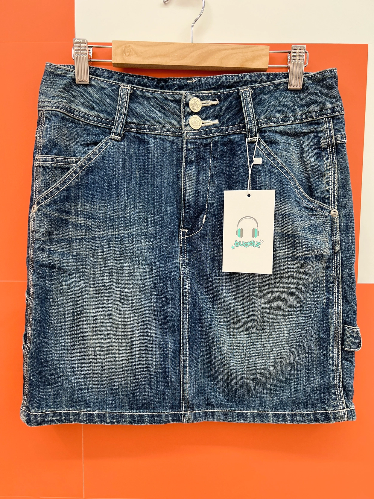 버디즈 빈티지 GROVE 코튼 100% 데님스커트 29인치