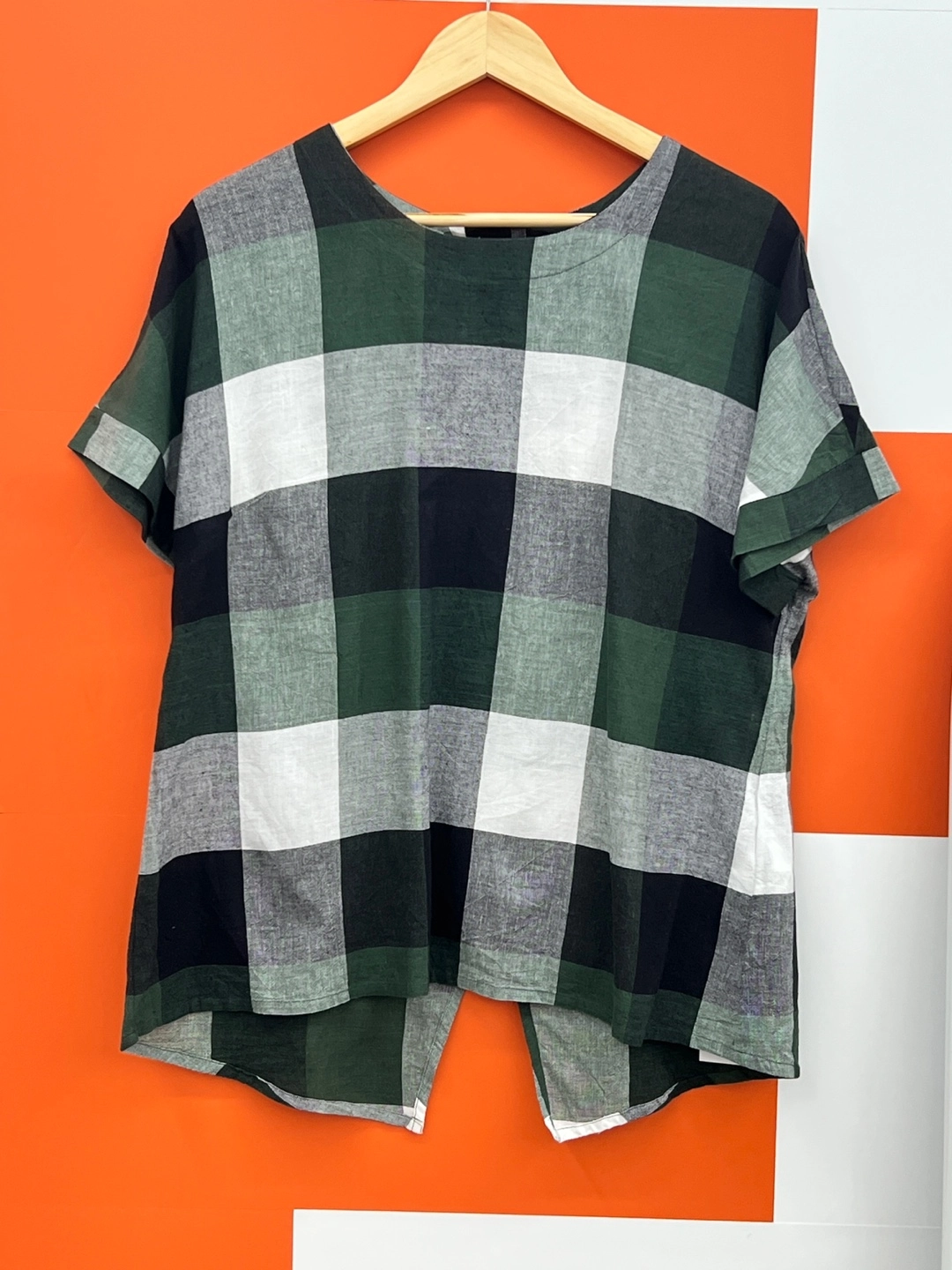 Burette Club 체크 반팔티 L