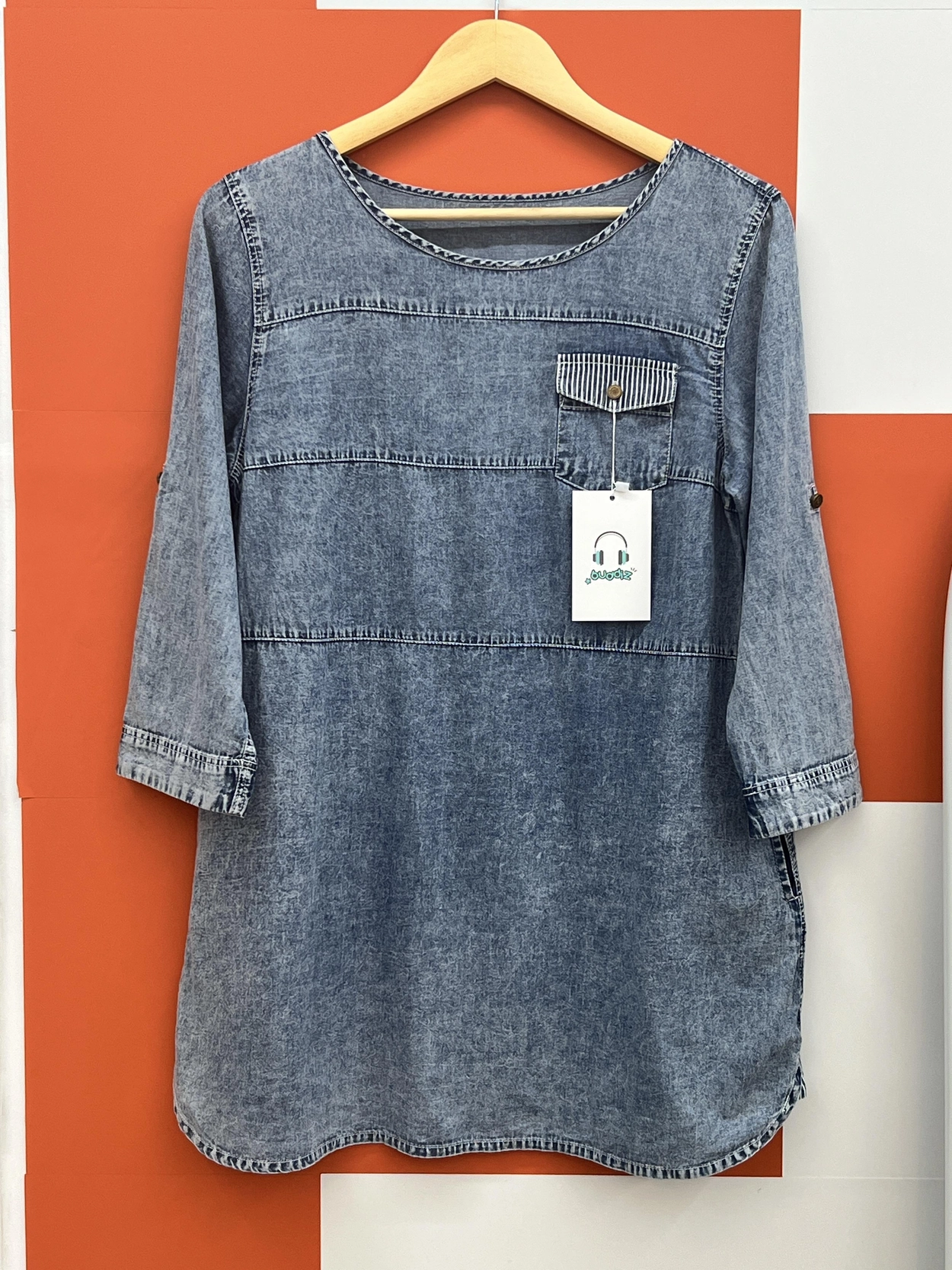 버디즈 빈티지 데님 롱 티셔츠 L