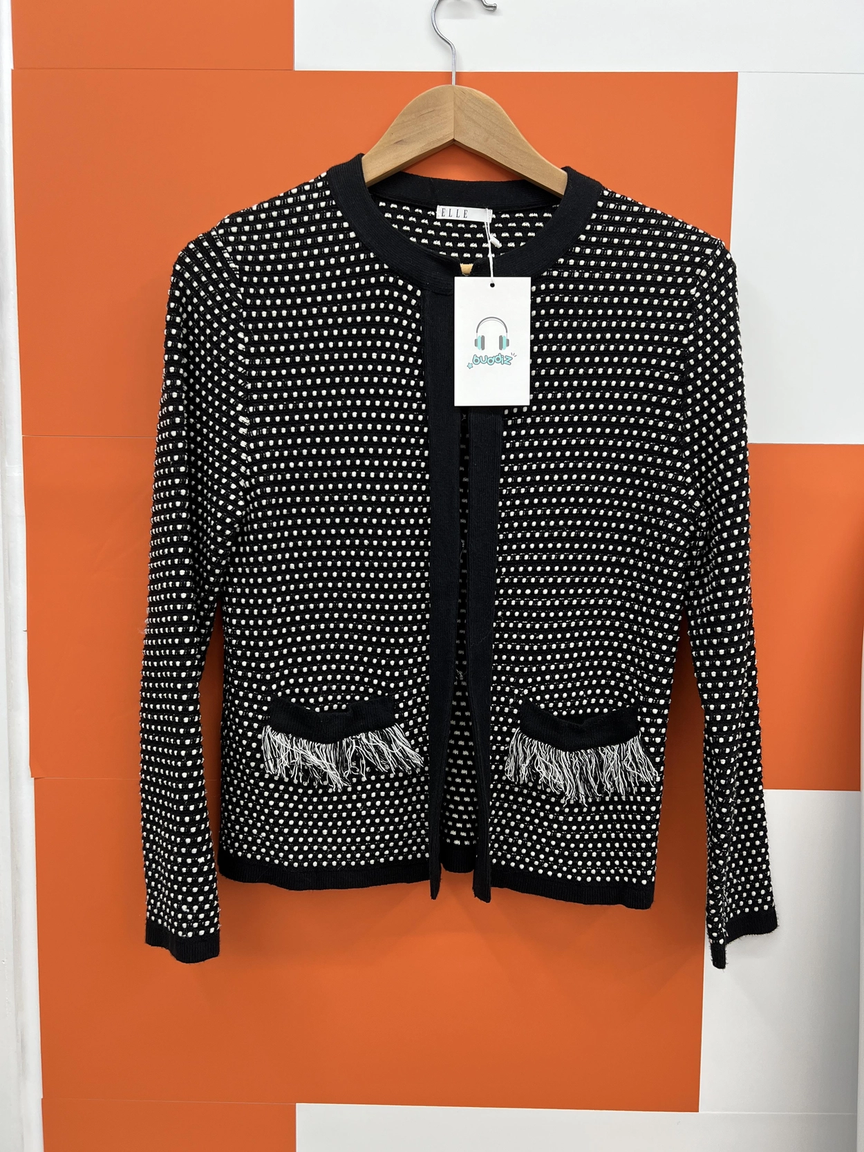 버디즈 빈티지 ELLE 아크릴 혼방 가디건 M