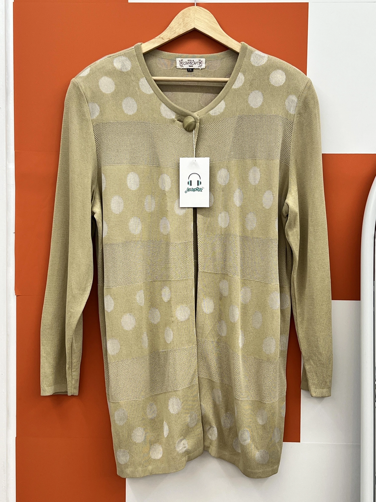 버디즈 빈티지 POLA 아크릴 혼방 가디건 L