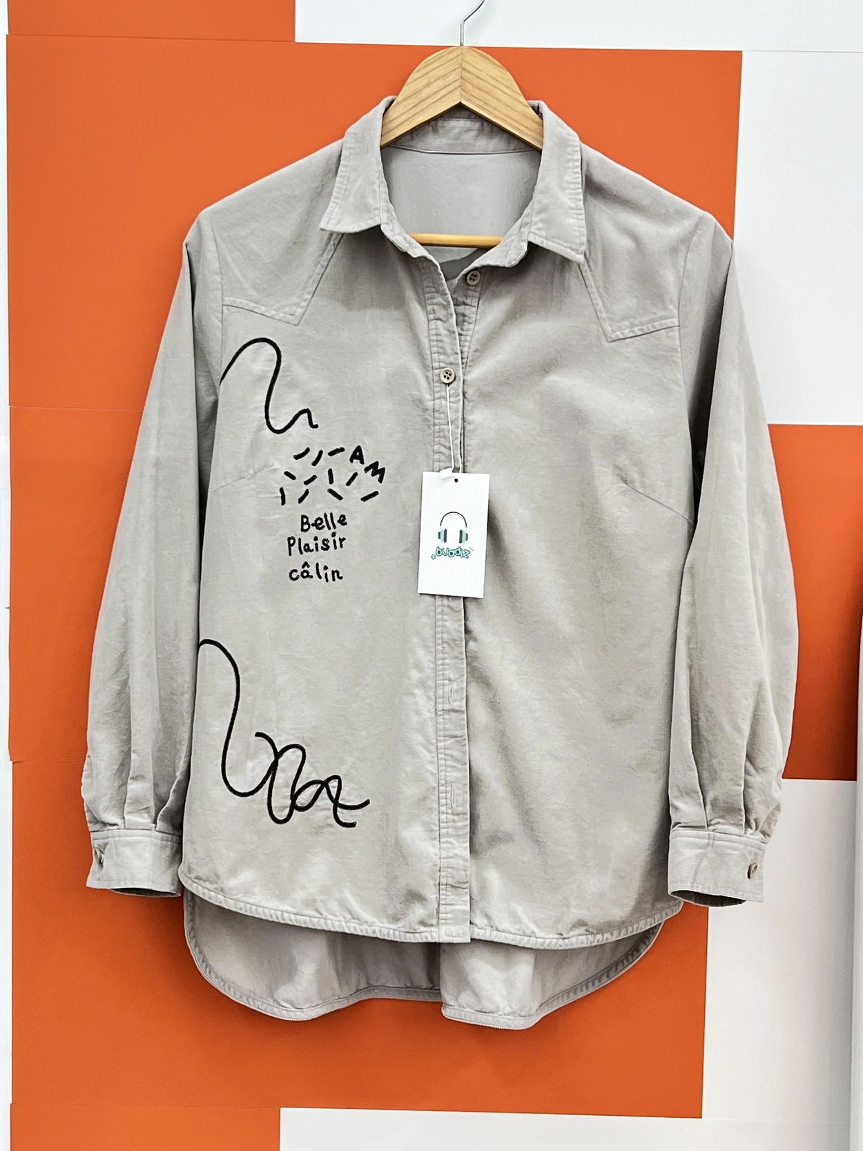 버디즈 빈티지 MONACA 폴리에스터 100% 코듀로이 셔츠 L