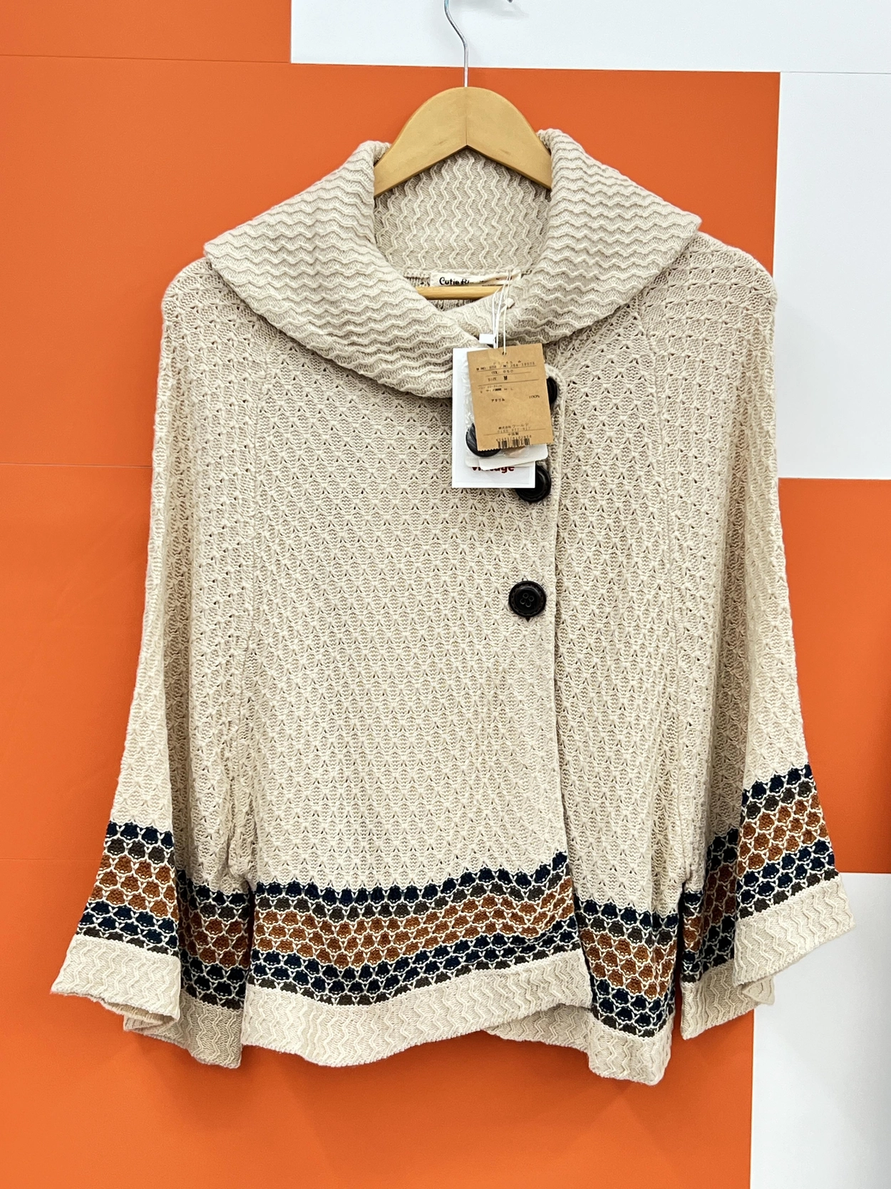 [새상품] 버디즈 빈티지 CUTIE BLONDE 큐티 브론드 아크릴 100% 가디건 (M)