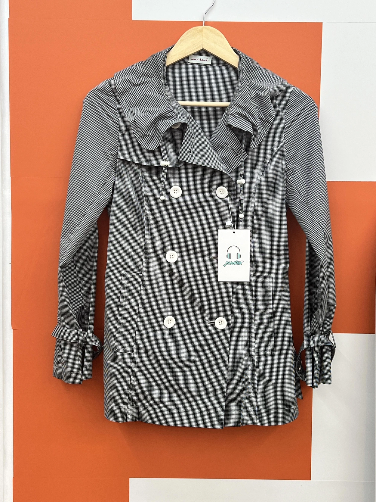 버디즈 빈티지 umrieri 체크 코트 S