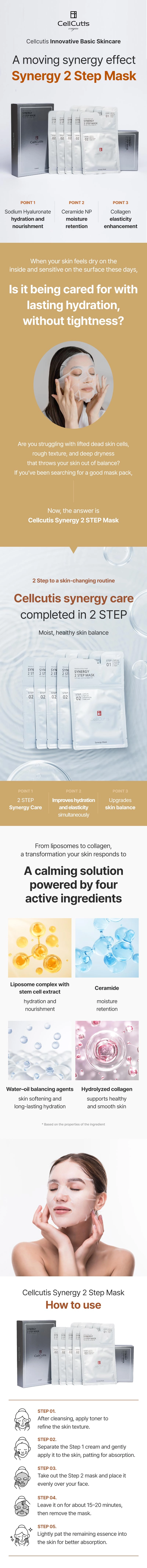 CELLCUTIS SYNERGY TWO-STEP MASK 10ea : cellcutis