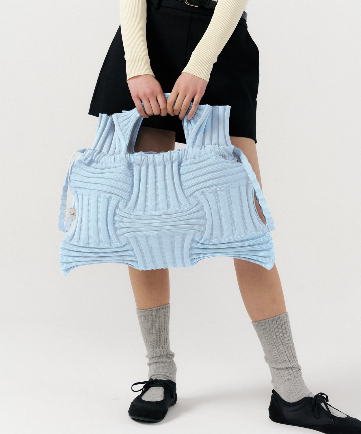 ビッグボウバッグ ライトブルー : プリーツママ