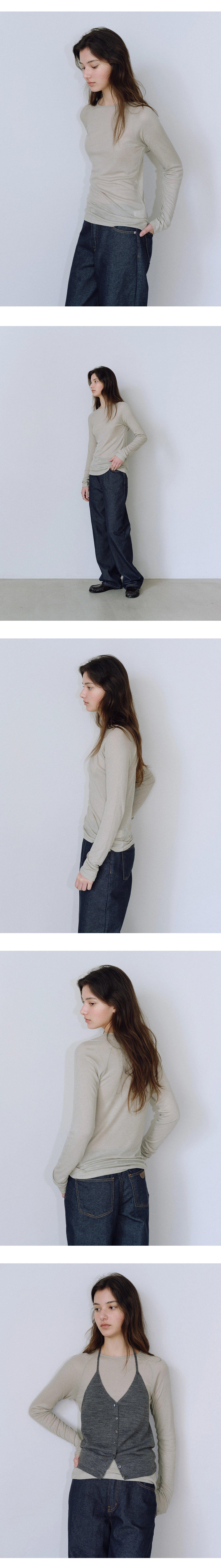 Modal raglan slim t-shirt_4colors