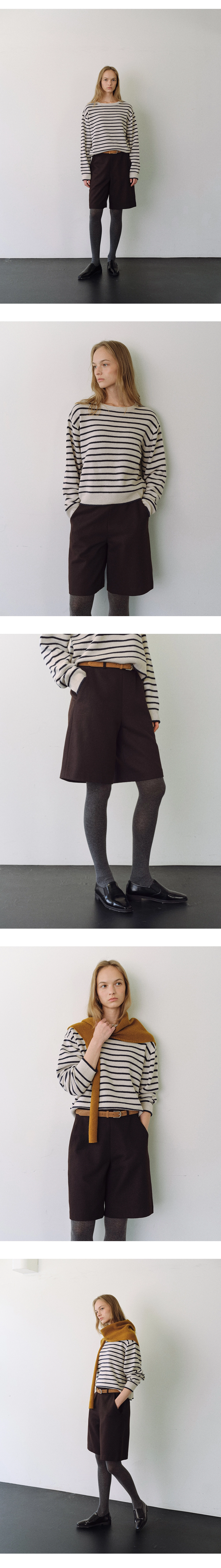 Wool bermuda pants_2colors