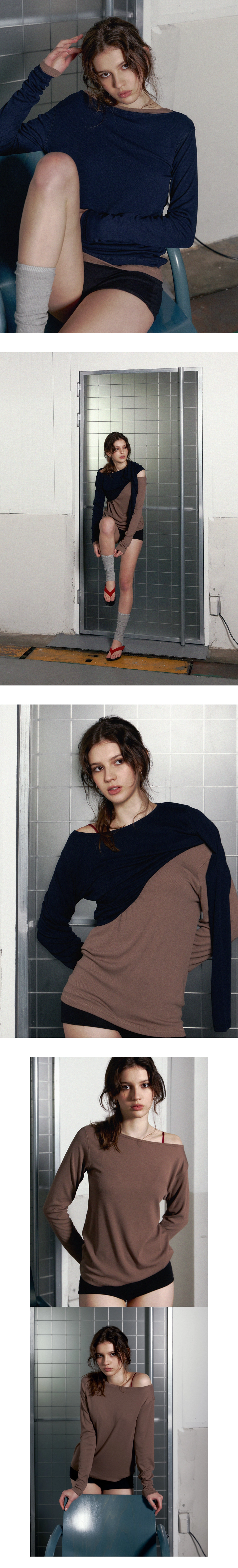 [+기획특가] Ribbed boatneck t-shirt_5colors