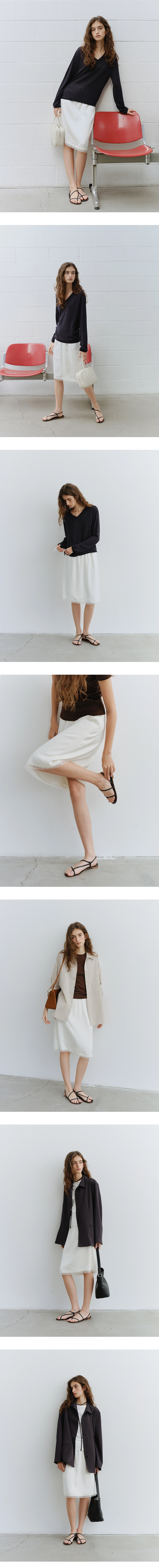 [김가훤 PICK!] [1차 리오더] Satin lace midi skirt_2colors