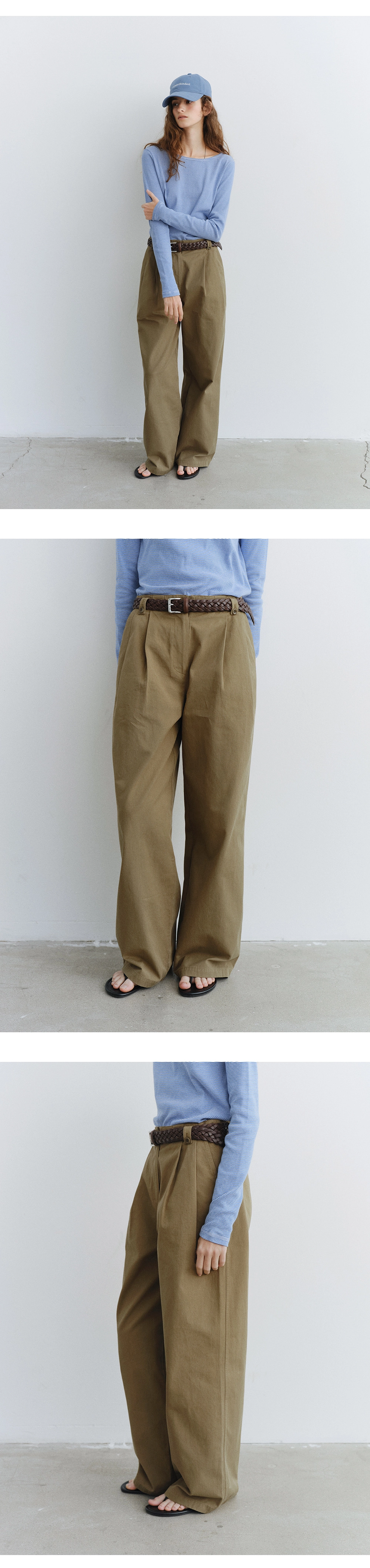 [1차 리오더] Button two-tuck chino pants_2colors