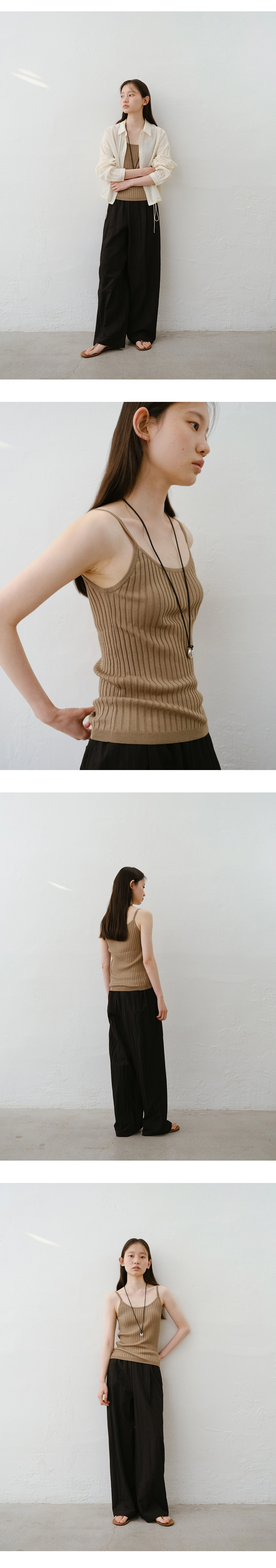 Viscose ribbed sleeveless_4colors