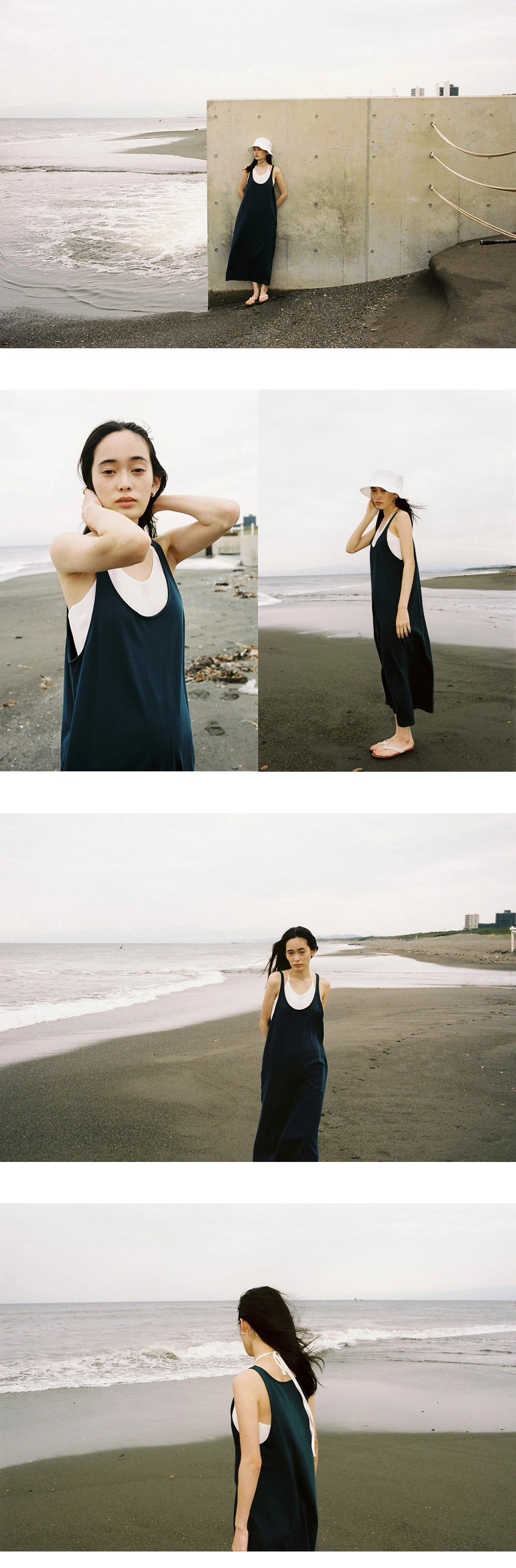 Dove cotton sleeveless dress_3colors