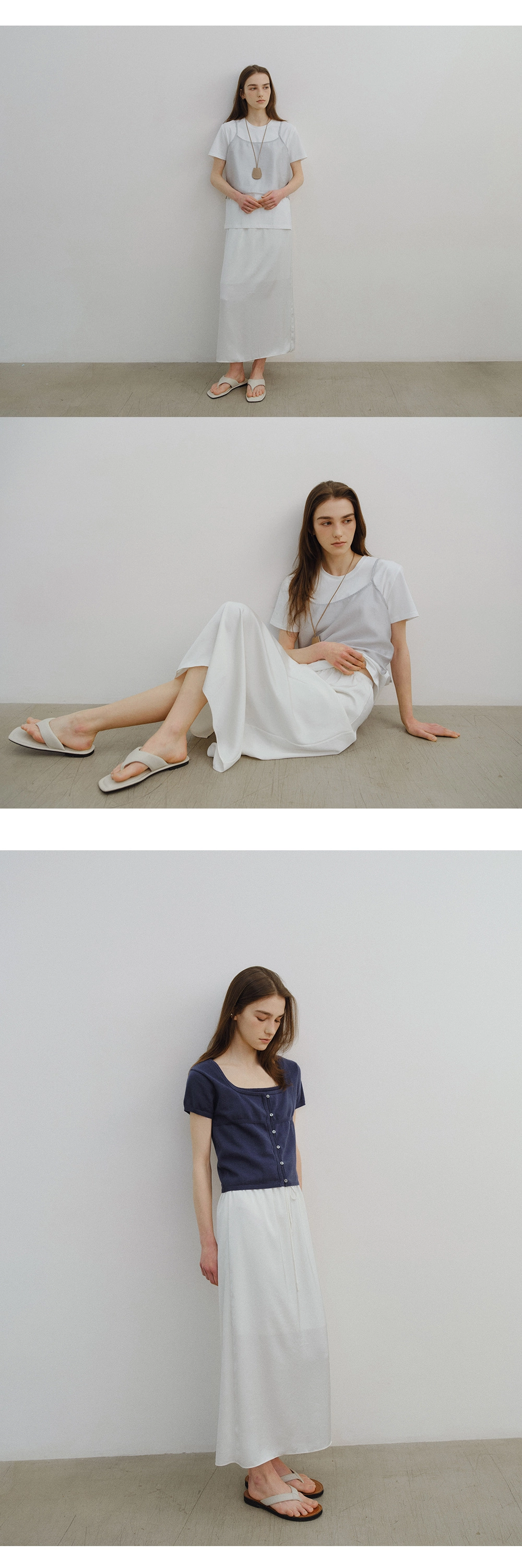 [3차 리오더] Silky drawstring skirt_2colors