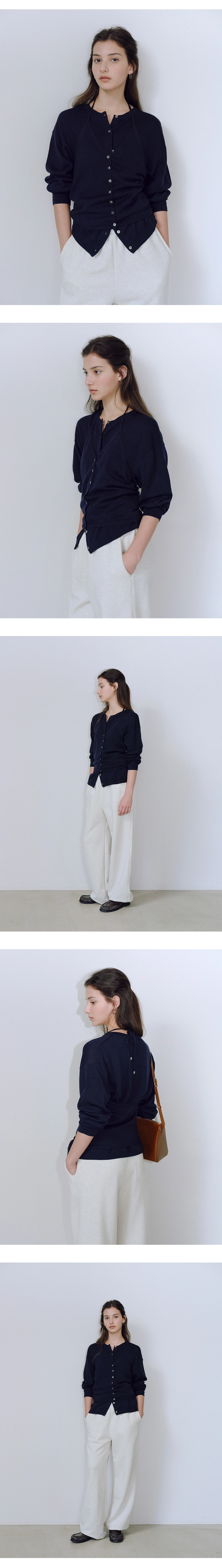 Monet round button cardigan_3colors