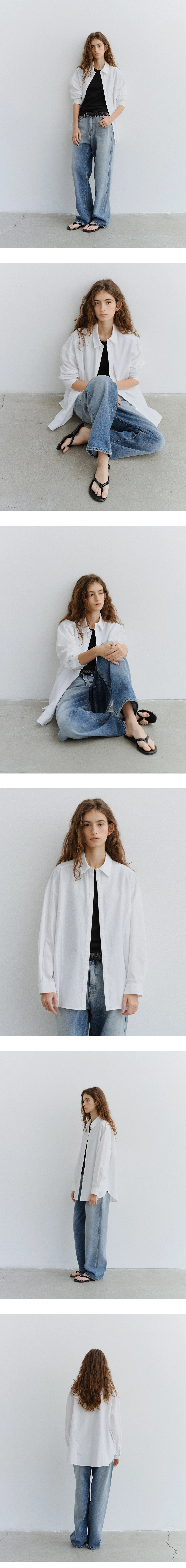 Cotton crease line shirt_3colors