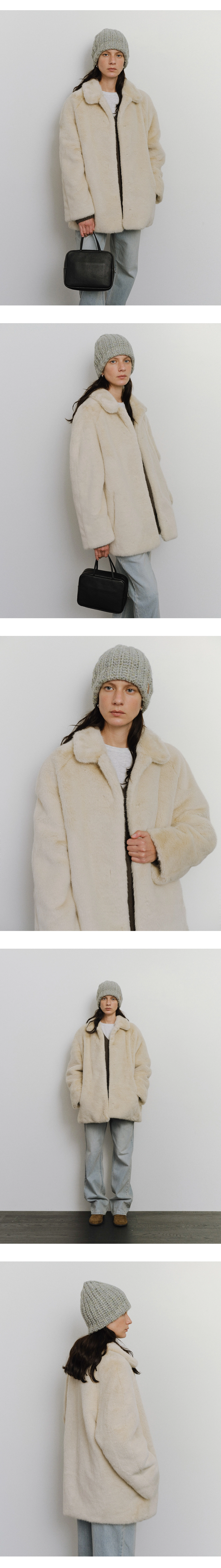 RE-ORDER / Chloe fur half jacket_Cream beige
