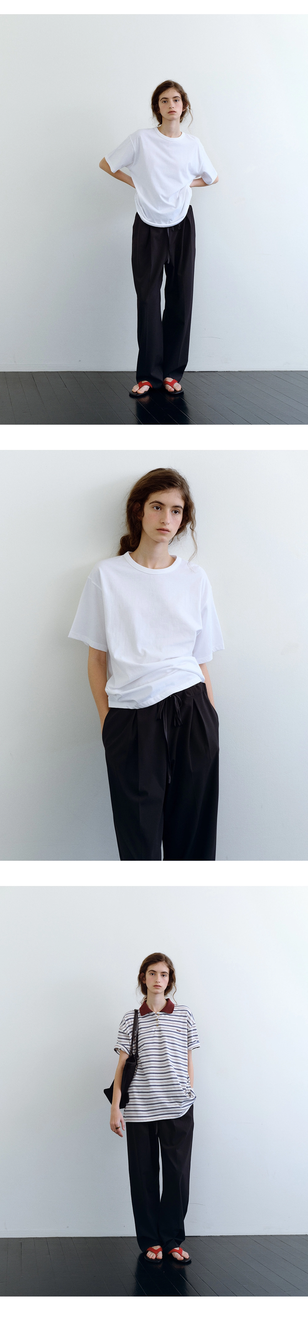 Inverted drawstring pants_2colors