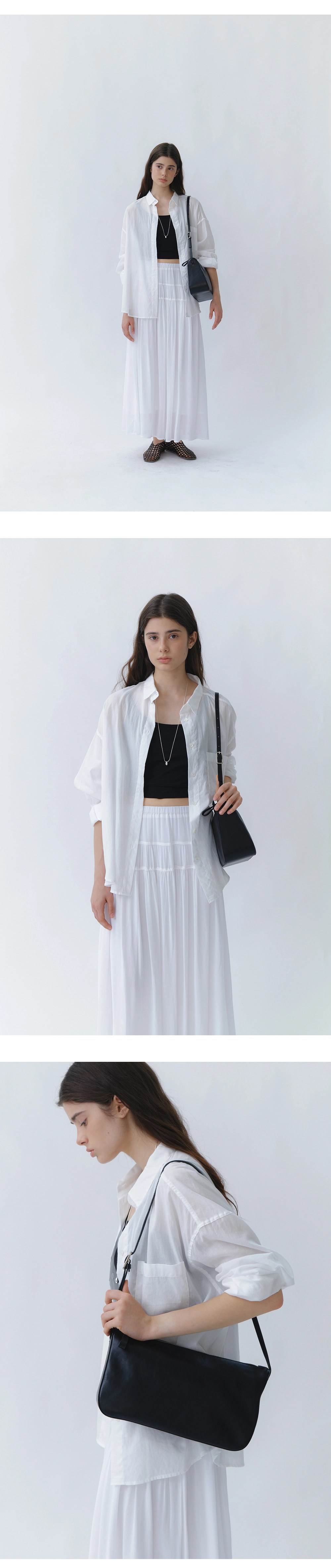Airy loose sheer shirt_3colors